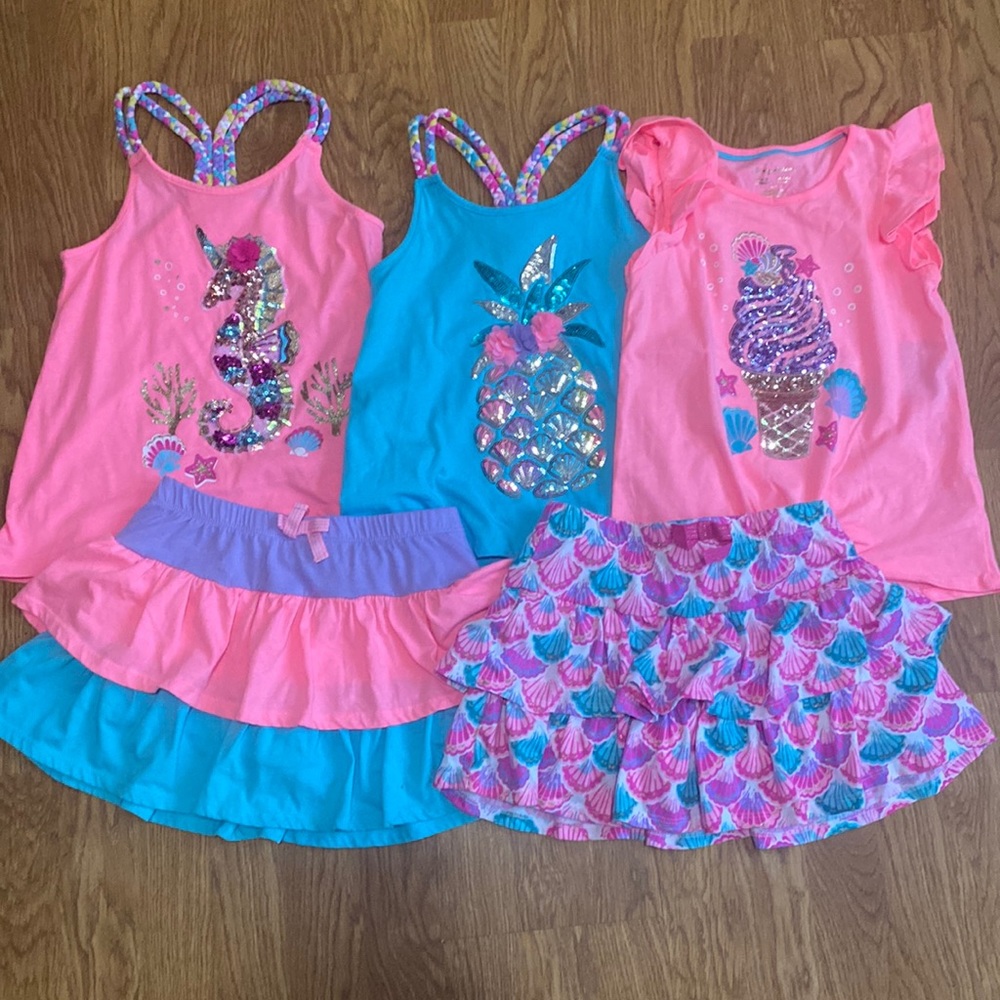 Summer shirt and skirt sets